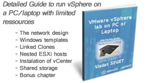 Setup VMware vSphere 5 lab on a PC or laptop with limited ressources