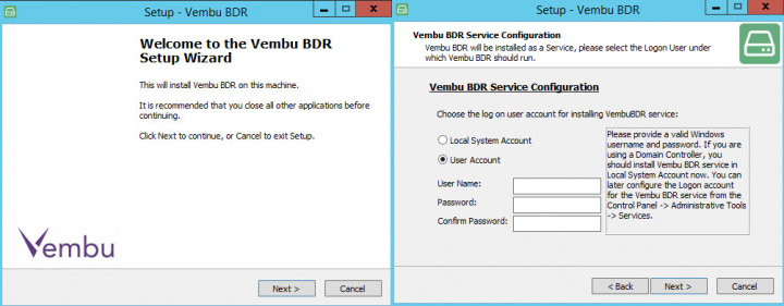 Vembu BDR Server Installation