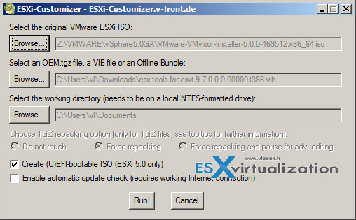 ESXi customizer