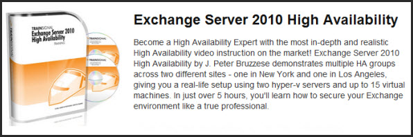 Exchange 2010 High Availability