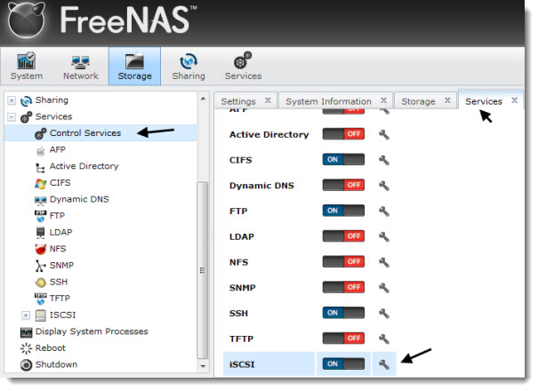 How to configure FreeNAS for iSCSI