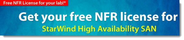 Free NFR License of Starwind iSCSI SAN Software