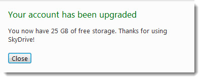 Free storage SkyDrive