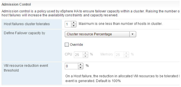 vSphere 6.5 and HA Admission control simplified