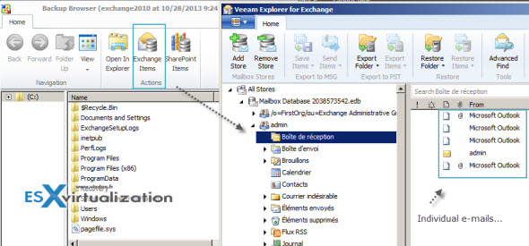 How to restore individual Exchange e-mails 