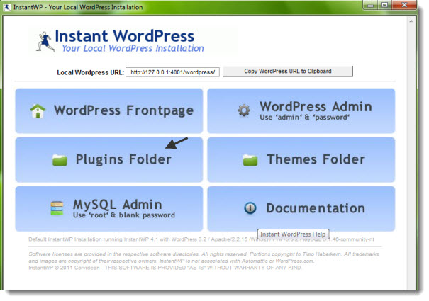 Instant WordPress - a convenient way to run WordPress locally - for testing purposes