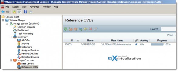 VMware Mirage - creating reference CDV