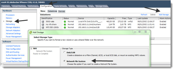 How to configure ESX host to access NFS storage VMware vSphere
