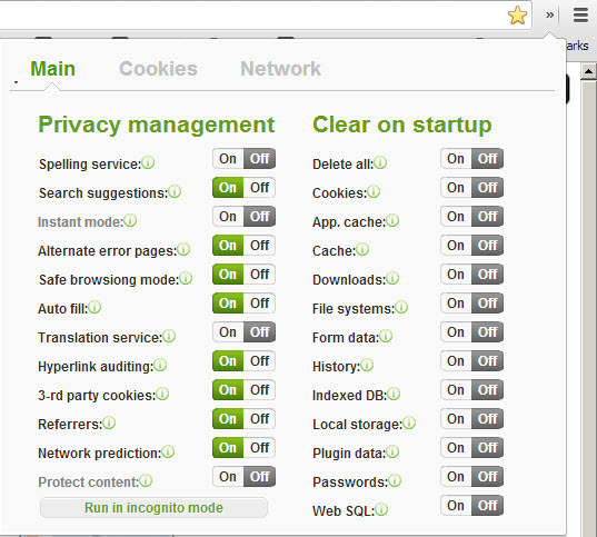 PrivacyManager - Chrome Extension