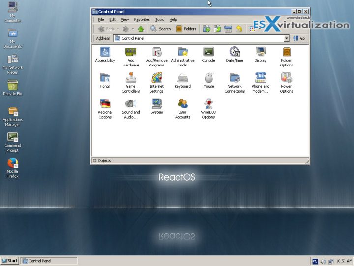 ReactOS - Very familiar XP Experience