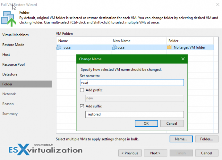 Restore VCSA 6.5 with Veeam Backup and Replication 9.5 Update 1