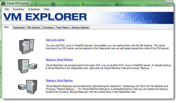 Trilead VM Explorer - Backup for ESX/ESXi and VMware vSphere 