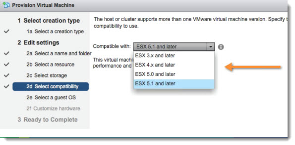 VMware vSphere 5.1 - VM Compatibility