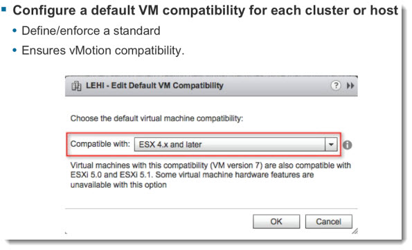 VMware vSphere 5.1 - VM Compatibility - through vSphere Web Client Only