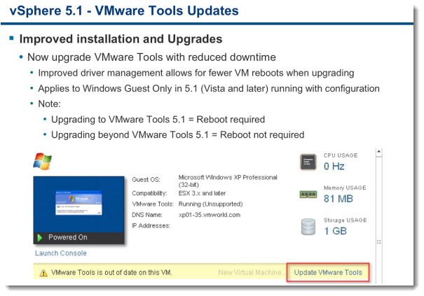 VMware vSphere 5.1 - Virtual Hardware Version 9 new features