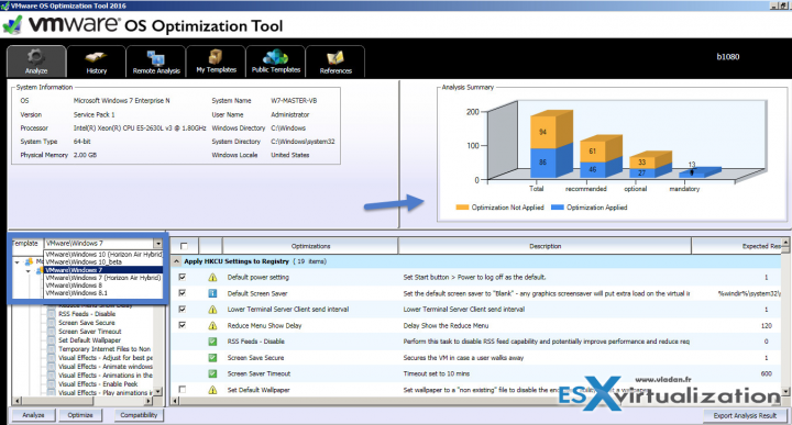 VMware OS Optimization Tool Overview