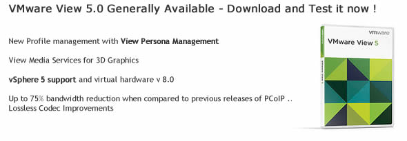 VMware View 5 released - download a trial