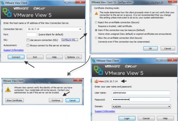 VMware View - Connecting to the virtual destop
