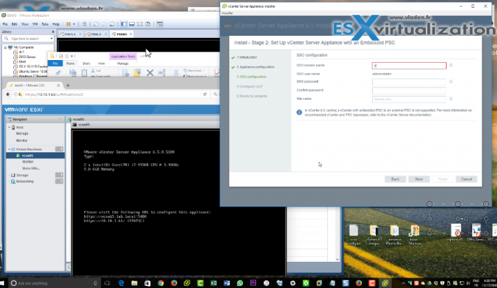 How to deploy VMware VCSA 6.5 in VMware Workstation