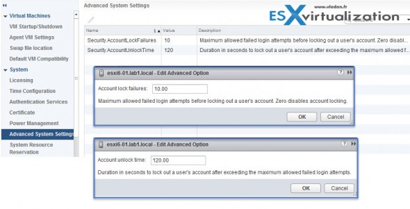ESXi 6.0 - Account Lockout settings 