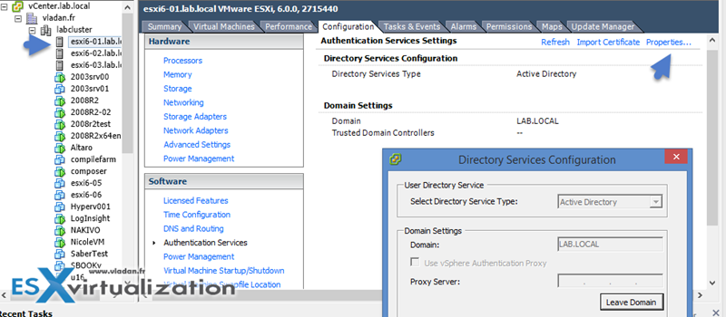 Use AD to manage ESXi hosts