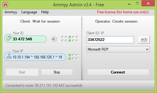 Ammyy Admin - Zero config and install remote control software