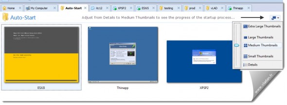 While there, configure those live thumbnails where you can see the startup process - VMware Workstation Tip