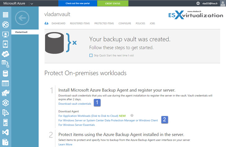 How to backup to Azure