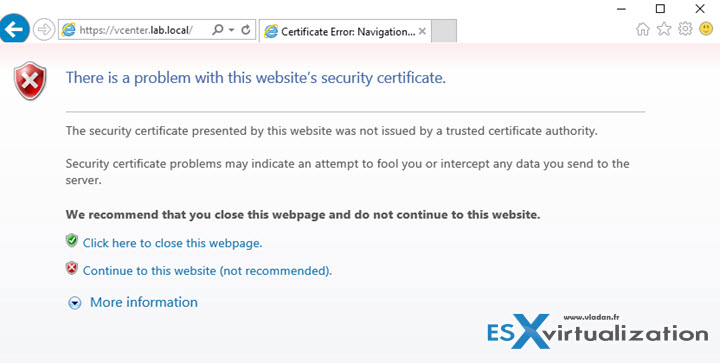  Stop the Self-Signed Cert warning when connecting to vCenter