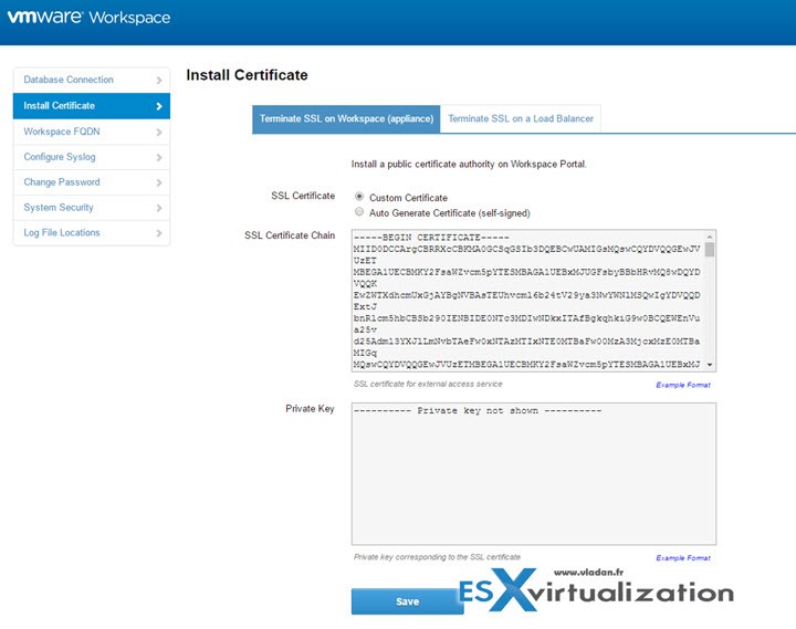 VMware Workspace Portal - Install certificate