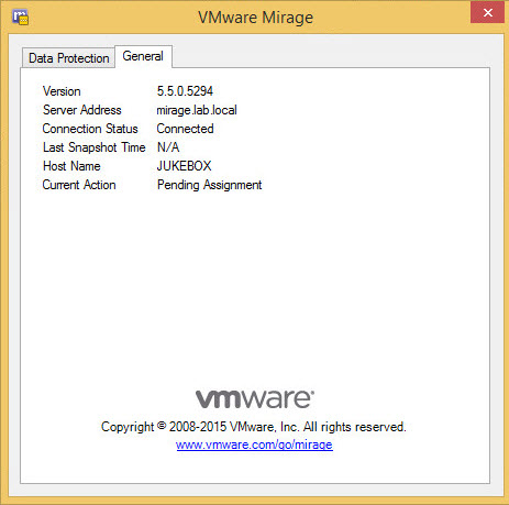 VMware Mirage client install and centralize