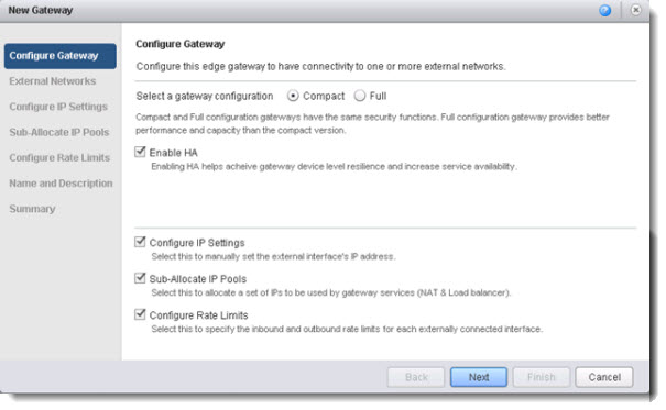 VMware vCloud Director 5.1 - configuring edge gateway