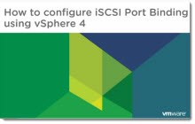 How to configure iscsi binding in Vmware vSphere 4.1