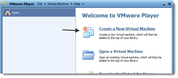 Create New Virtual Machine with VMware Player