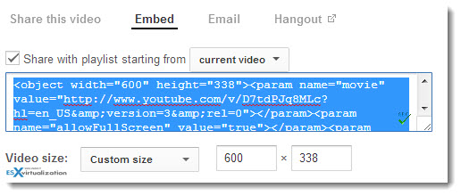 Embed custom size videos in WordPress