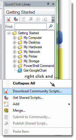 Download community PowerShell Scripts