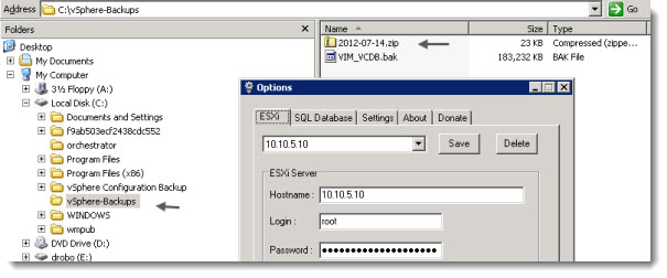 ESXi Configruation Backup - Free Tool for VMware ESXi 