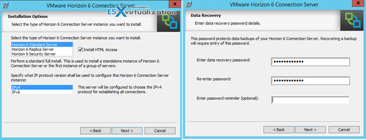 VCP6-DTM Installation Horizon View connection server
