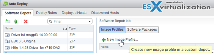 VMware vSphere 6.5 ImageBuilder GUI and AutoDeploy