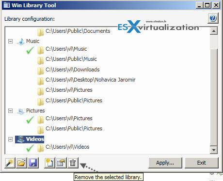 How to delete windows 7 libraries