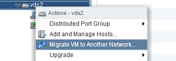 Migrate VMs to vDS