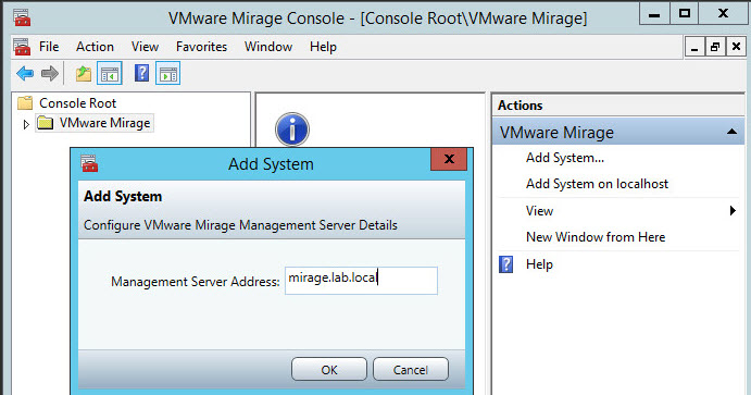 VMware Mirage Lab