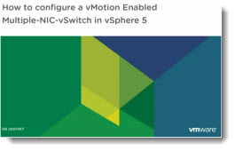 VMware vSphere 5 How to configure multiple nics for vmotion