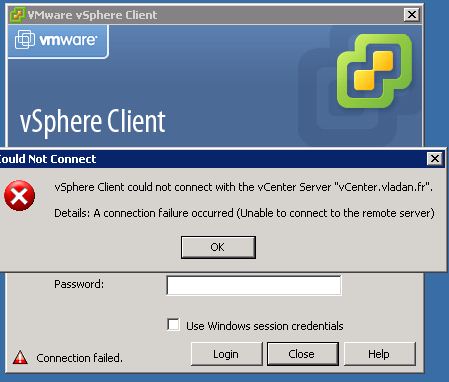 no-connection-to-vcenter-server