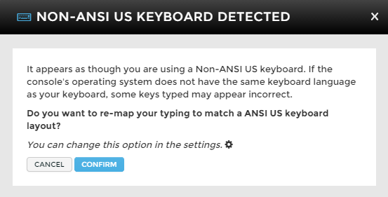 Hands On labs detects Non-ANSI US keyboards!