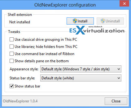 OldNewExplorer for Windows 8.X