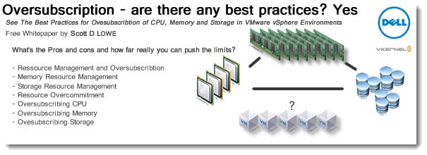 Best Practices for Ovesrubscribtion of CPU, Memory and Storage Best Practices for Ovesrubscribtion of CPU, Memory and Storage