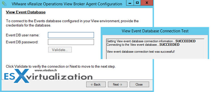 VMware vRealize Operations View Broker Agent Configuration Wizard