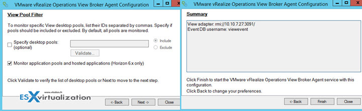 VMware vROPS View Broker Agent Configuration Wizard