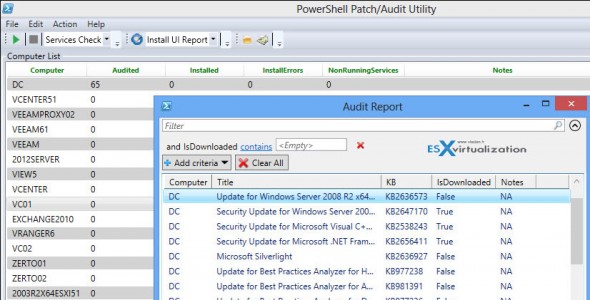 PoshPAIG GUI Tool for Auditing and Installing patches on Windows servers